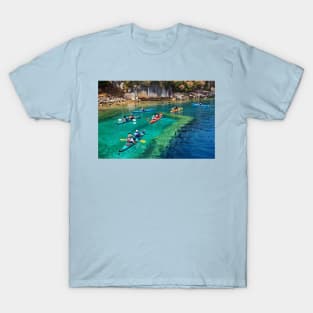 Kayaking over a sunken harbor - Lycia, Turkey T-Shirt